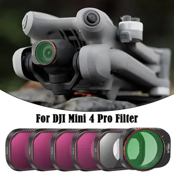 Комплект фильтров ND для dji Mini 4 Pro - 4 Комплекта Фильтров камеры нейтральной плотности ND16 ND64 ND256 CPL, Совместимых для dji Mini 4 Pro