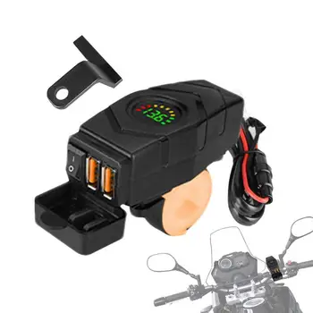 Мотоциклетное USB-зарядное устройство для телефона, водонепроницаемое зарядное устройство для телефона, адаптер быстрого питания для мобильного телефона, аксессуар для автомобиля