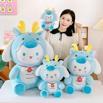 Sanrio Kawaii Аниме Cinnamoroll Kuromi My Melody Плюшевая игрушка Подушка для сна Мультяшные Милые Мягкие куклы Подарки для детей