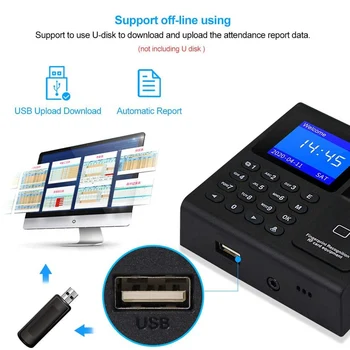 Биометрическая система контроля доступа RFID RFID Клавиатура USB Система отпечатков пальцев Электронные часы учета рабочего времени Машина посещаемости