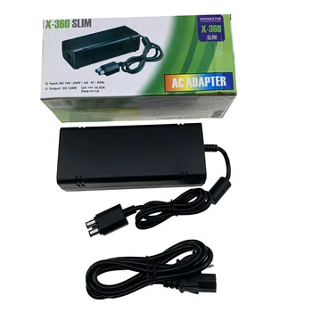 Адаптер переменного тока для Xbox 360 Slim с кабелем зарядного устройства 135 Вт, универсальный 110-220 В