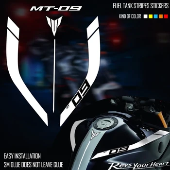 НОВАЯ наклейка на мотоцикл 3M Racing MT-09, наклейки на топливный бак, Аксессуары с логотипом, водонепроницаемые для Yamaha Mt09, Mt 09, mt-09
