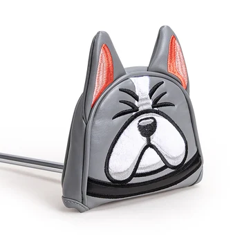 Playeagle Cute Dog Frenchie Чехол для клюшки для гольфа в стиле животных, чехол для клюшки с лезвием, чехол для клюшки с магнитной застежкой, синтетическая кожа