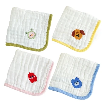 Маленькое квадратное полотенце для лица, Слюнные полотенца, Мягкое впитывающее полотенце для рук новорожденного