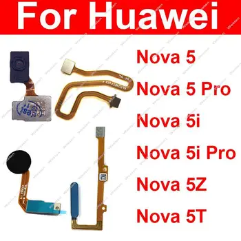 Датчик отпечатков пальцев кнопки питания для Huawei Nova 5 Pro 5i Pro 5T 5Z Сенсорная клавиша Home под экраном Соединительный гибкий кабель для отпечатков пальцев