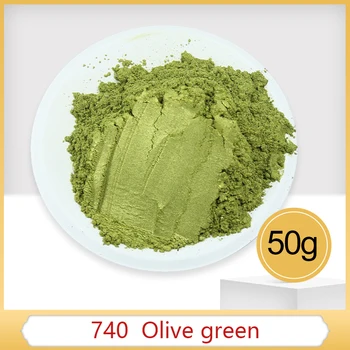 # 740 Оливково-зеленая жемчужная пудра, пигмент, акриловая краска для рукоделия, автомобильная краска, мыло, тени для век 50