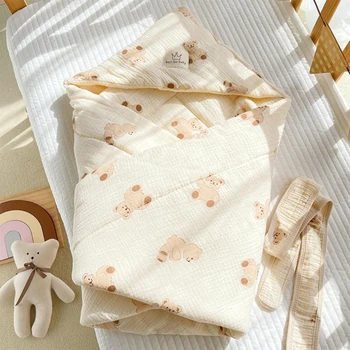 Упаковочное Пеленальное Одеяло Зимний Спальный Мешок Уютное Одеяло для Ребенка Одеяло Полотенце для Младенцев Подарок для Душа QX2D