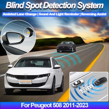 Система Обнаружения Слепых Зон Автомобиля BSD BSA BSM Автомобильные Датчики Контроля Привода Зеркала Заднего Вида Для Peugeot 508 2011-2023