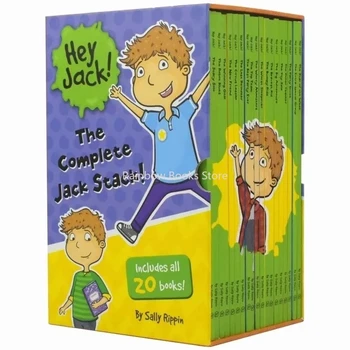 20 шт./компл. Привет, Джек!Полный комплект Jack Stack English Picture Story Book Children's Bridge Chapter Reading Детская Подарочная Коробка