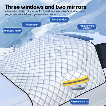 Автомобильное защитное стекло от снега и льда, солнцезащитный козырек на лобовом стекле, солнцезащитный козырек на переднем и заднем лобовом стекле, Утолщенный снежный щит, покрытие автомобиля