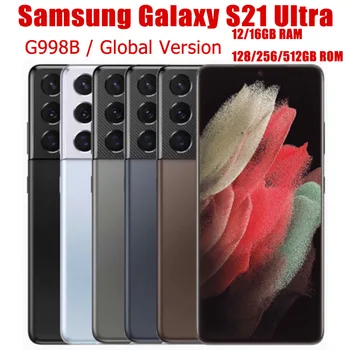 Разблокированный Samsung Galaxy S21 Ultra 5G с двумя Sim-картами G998B / DS Глобальная версия 6.8 