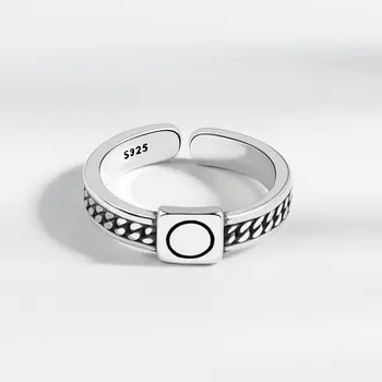 Регулируемое кольцо NBNB в форме цепочки серебристого цвета в стиле ретро, Геометрическое кольцо для женщин, Модное мужское кольцо для открывания пальцев, вечерние украшения
