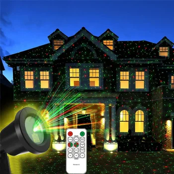 Проектор рождественских огней Лазерный прожектор Рождественские Прожекторы Водонепроницаемые наружные ландшафтные прожекторы для праздничного декора
