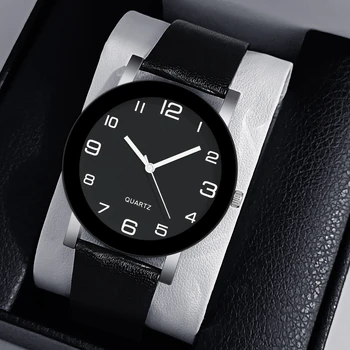 2023 Новые Мужские часы с Простыми Цифровыми весами Для отдыха, Мужской ремень, Кварцевые Мужские наручные часы