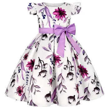 Новое платье принцессы на день рождения для маленьких девочек, детские элегантные вечерние бальные платья для маленьких девочек, свадебные платья 2, 6, 8, 10 лет