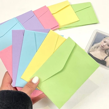 набор конвертов 30шт 8 х 11 см Разных цветов, набор винтажных подарочных конвертов Macaron color
