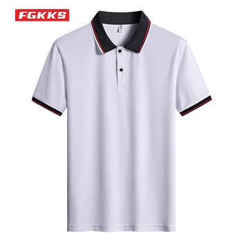 Рубашка Поло FGKKS 2022 Для Мужчин, Новая Летняя Дышащая, Впитывающая Пот, Высококачественная Дизайнерская Модная Рубашка Поло Для Мужчин
