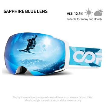 Магнитные лыжные очки COPOZZ, 2 быстросменные линзы, Профессиональные лыжные очки для мужчин И женщин, Противотуманные Лыжные очки для сноуборда