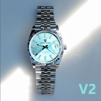 Мужские часы PAGANI DESIGN V2, Сапфировое стекло, нержавеющая сталь, Механические часы NH35A, 48-часовой запас хода, автоматические часы