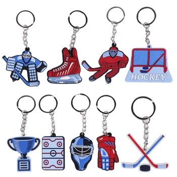 Модный хоккейный брелок для ключей, сумка-шарм, мультяшный держатель для ключей от машины, украшения для сумок