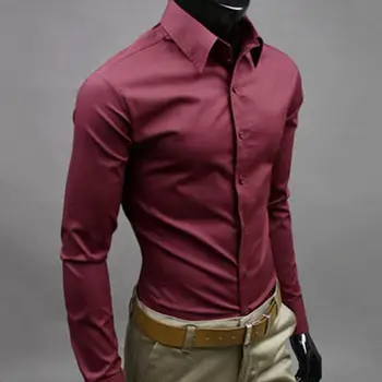 Элегантная деловая рубашка с застежкой на пуговицы, хлопковая мужская облегающая хлопковая деловая рубашка без запаха, рубашка на пуговицах для повседневной жизни