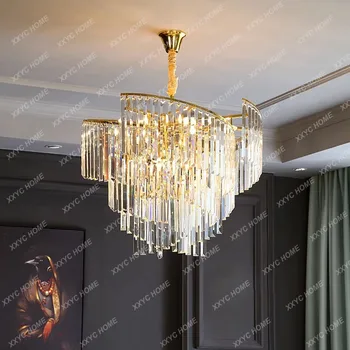 Светлая Роскошная хрустальная люстра, главная лампа в гостиной, креативная личность, величественная высококачественная лампа в спальне, столовой