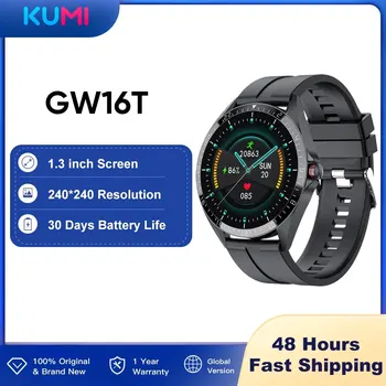 Мужские смарт-часы KUMI GW16T для спорта и фитнеса, пульсометр IP67, водонепроницаемые смарт-часы с сенсорным экраном для IOS Android