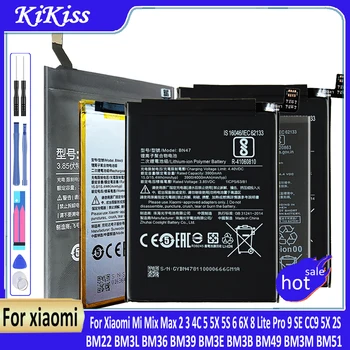 Аккумулятор для Xiaomi Mi Mix Max 2 3 4C 5 5X 5S 6 6X8 Lite Pro 9 SE CC9 5X 2S BM22 BM3L BM36 BM39 BM3E BM3B BM49 BM3M BM51 Bateria