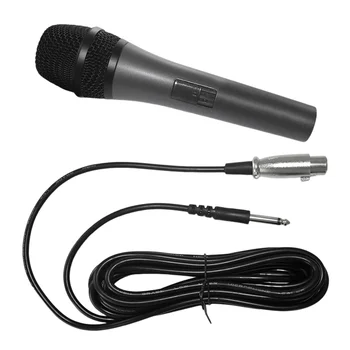 Микрофон с переключателем включения и выключения Проводной караоке микрофон Конденсаторный микрофон для исполнения вокальной музыки