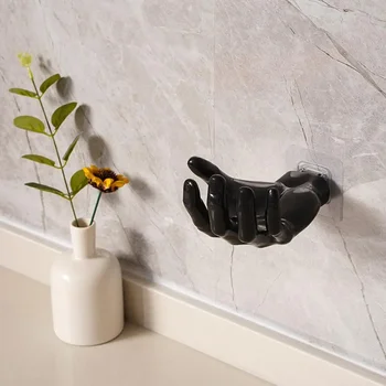 Вешалка настенная из смолы, ручной крючок для ванной комнаты, дизайнерские принадлежности для хранения