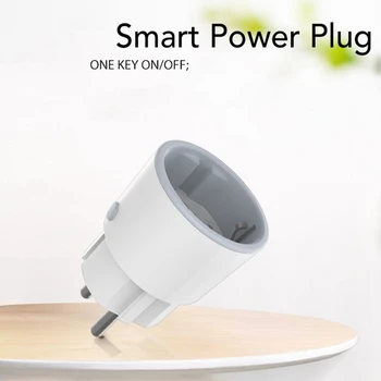 Tuya Smart Zigbee Plug Wifi Розетка 3680 Вт 16A Мониторинг Энергии Smart Plug Переключатель Таймера Smart Socket-EU Plug Многоразовый Прочный