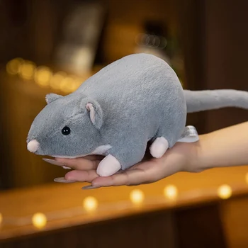 32 см Новая мини-мягкая плюшевая имитационная мышь, плюшевая кукла, мягкая крыса, плюшевая игрушка-животное, талисман, кукла-мышь Peluche для домашних животных