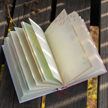 Креативный корейский маленький блокнот со свежими цветными страницами, иллюстрация, Блокнот, Дневник, Альбом для рисования, Школьные принадлежности, подарки для студентов
