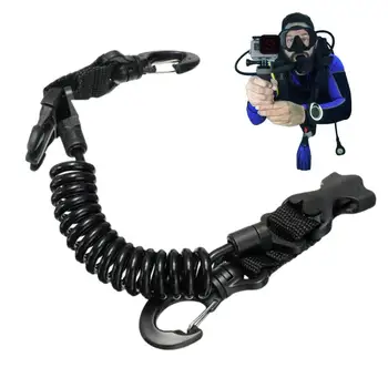 Шнурок для подводного плавания, пружинная веревка, шнурок для камеры, Регулируемая конструкция, Пружинная веревка для подводной фотосъемки, скалолазания на открытом воздухе