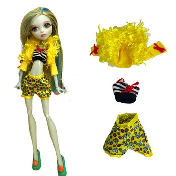Кукольное платье NK 1/6 для кукол Monstering High Одежда Желтые брюки для куклы Братц Повседневная одежда ручной работы Детские игрушки своими руками