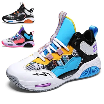 Детская баскетбольная обувь, нескользящая удобная одежда, спортивные кроссовки для бега, студенческая повседневная обувь