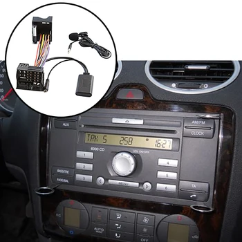 Автомобильный Bluetooth 5.0 Кабель Aux Микрофон Адаптер громкой связи для мобильного телефона для бесплатных звонков на 6000 компакт дисков Ford Mondeo Focus Fiesta