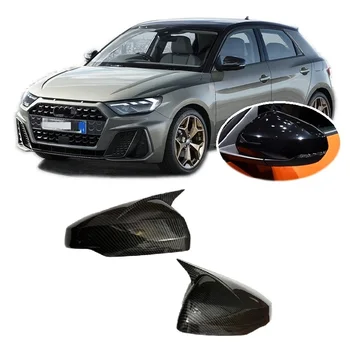 для Audi A1 GBA GBH Allstreet 2018 - 2024 В стиле Клаксона Черного цвета или из Углеродного Волокна С Гидроизоляцией Крышки Зеркала заднего Вида