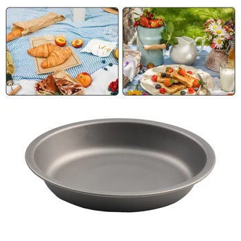 1 шт. тарелка Титановая тарелка для кемпинга на открытом воздухе Легкая посуда Кухонные принадлежности для кемпинга пеших прогулок и путешествий