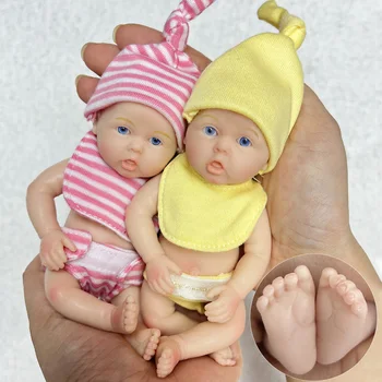 6-дюймовая силиконовая мини-девочка-Реборн Bebe, Реалистичная Мягкая кукла-Реборн ручной работы, кукла-Реборн на ладони, Милые игрушки на выбор