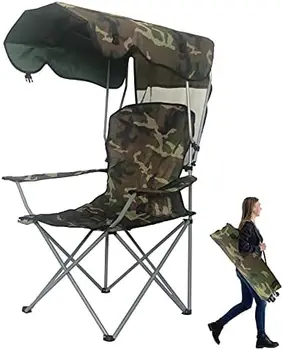 Походный стул, пляжный стул с навесом, складные легкие портативные стулья для рыбалки с подстаканником для взрослых, мероприятия на открытом воздухе