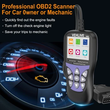 НОВЫЙ Сканер V850 OBD2 Профессиональный Автомобильный Диагностический Инструмент Тестер Батареи OBD 2 EOBD МОЖЕТ Проверить Считыватель автомобильного кода Двигателя