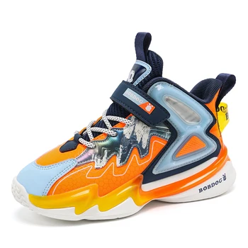 Брендовая детская баскетбольная обувь, детская спортивная обувь для мальчика, баскетбольные кроссовки, высококачественные нескользящие кроссовки для бега, теннис