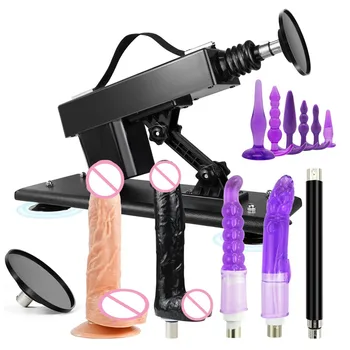 Секс-машина для женщин с несколькими насадками-фаллоимитаторами, выдвижной пистолет для анального массажа влагалища для пары, инструмент для анального массажа влагалища