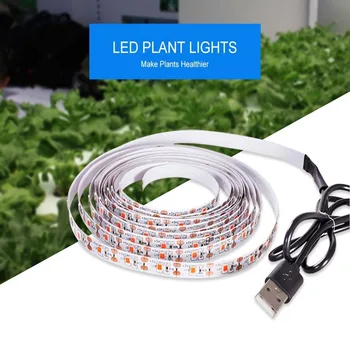 Светодиодная лампа для выращивания растений полного спектра Phytolamp 5V USB Полоса растительного освещения длиной 1 м-5 м Фитолампа для растений, теплица для цветов, палатка для гидропоники
