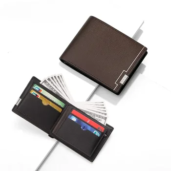 Металлический короткий Ретро-многофункциональный европейский и американский кошелек на молнии, деловая компактная и простая портативная мужская сумка для карт