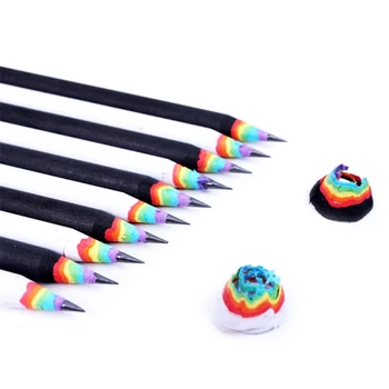 2 шт. Набор цветных карандашей премиум-качества Rainbow для детей Разных цветов для рисования, раскрашивания эскизов