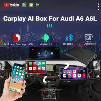 Apple CarPlay AI Box Для Audi A6 A6L 2017-2020 Android Автомобильный Радиоприемник Smart Adapter Android Auto Wireless Mirror link Netflix Yotube