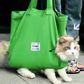 Холщовая сумка для домашних животных, переносная сумка для собак, сумка для путешествий на открытом воздухе, сумка через плечо для домашних животных, Сумка для кошек, Дышащие принадлежности для домашних животных