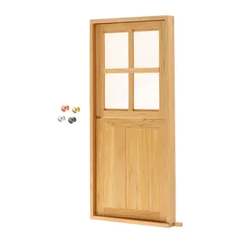 Миниатюрная дверь для кукольного домика 1/12, аксессуары для декора, подарки для детей